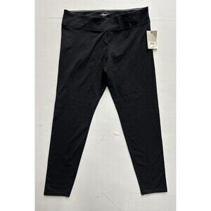 GH BASS & CO women size XXL black cotton comfortable leggings New